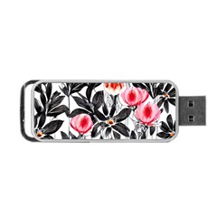 Beautiful Elegant Botanical Flowers Portable Usb Flash (two Sides) by GardenOfOphir