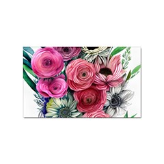 Charming Watercolor Flowers Sticker (rectangular) by GardenOfOphir