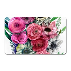 Charming Watercolor Flowers Magnet (rectangular) by GardenOfOphir