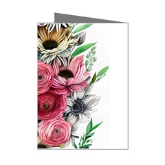 Charming Watercolor Flowers Mini Greeting Cards (pkg Of 8) by GardenOfOphir