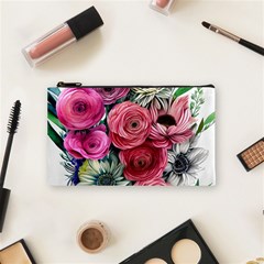 Charming Watercolor Flowers Cosmetic Bag (small) by GardenOfOphir