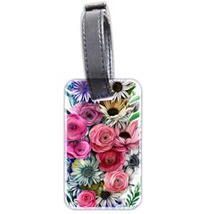 Charming Watercolor Flowers Luggage Tag (two Sides) by GardenOfOphir