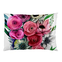 Charming Watercolor Flowers Pillow Case (two Sides) by GardenOfOphir