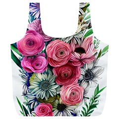 Charming Watercolor Flowers Full Print Recycle Bag (xl) by GardenOfOphir