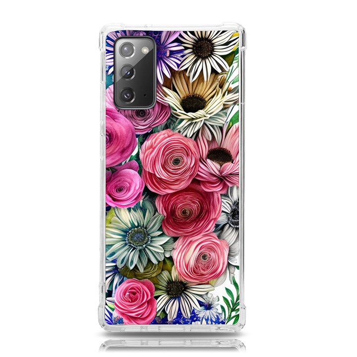 Charming Watercolor Flowers Samsung Galaxy Note 20 TPU UV Case