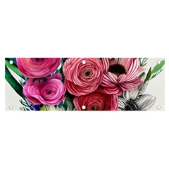 Charming Watercolor Flowers Banner And Sign 6  X 2  by GardenOfOphir