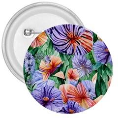 Amazing Watercolor Flowers 3  Buttons by GardenOfOphir