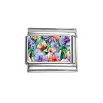 Amazing Watercolor Flowers Italian Charm (9mm) Front