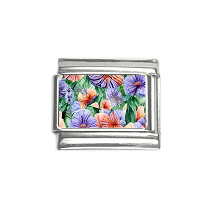 Amazing Watercolor Flowers Italian Charm (9mm)