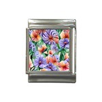 Amazing Watercolor Flowers Italian Charm (13mm) Front