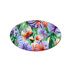 Amazing Watercolor Flowers Sticker (oval) by GardenOfOphir