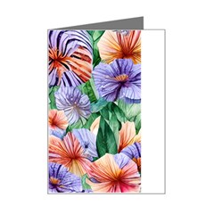 Amazing Watercolor Flowers Mini Greeting Card by GardenOfOphir