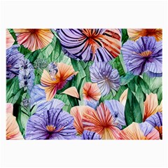 Amazing Watercolor Flowers Large Glasses Cloth (2 Sides) by GardenOfOphir