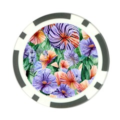 Amazing Watercolor Flowers Poker Chip Card Guard (10 Pack) by GardenOfOphir