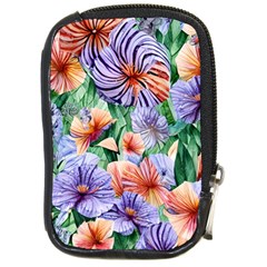 Amazing Watercolor Flowers Compact Camera Leather Case by GardenOfOphir