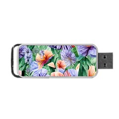 Amazing Watercolor Flowers Portable Usb Flash (one Side) by GardenOfOphir