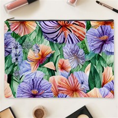 Amazing Watercolor Flowers Cosmetic Bag (xxxl) by GardenOfOphir