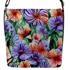 Amazing Watercolor Flowers Flap Closure Messenger Bag (s) by GardenOfOphir