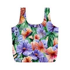 Amazing Watercolor Flowers Full Print Recycle Bag (m) by GardenOfOphir