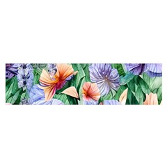 Amazing Watercolor Flowers Oblong Satin Scarf (16  X 60 ) by GardenOfOphir