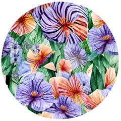 Amazing Watercolor Flowers Wooden Bottle Opener (round) by GardenOfOphir