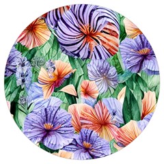 Amazing Watercolor Flowers Round Trivet by GardenOfOphir