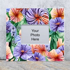 Amazing Watercolor Flowers White Wall Photo Frame 5  X 7  by GardenOfOphir