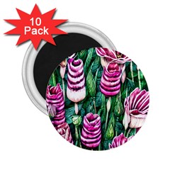 Attractive Watercolor Flowers 2 25  Magnets (10 Pack)  by GardenOfOphir