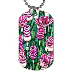 Attractive Watercolor Flowers Dog Tag (two Sides) by GardenOfOphir