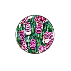 Attractive Watercolor Flowers Hat Clip Ball Marker (4 Pack) by GardenOfOphir