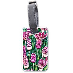 Attractive Watercolor Flowers Luggage Tag (one Side) by GardenOfOphir