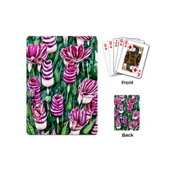 Attractive Watercolor Flowers Playing Cards Single Design (mini)