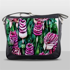 Attractive Watercolor Flowers Messenger Bag by GardenOfOphir