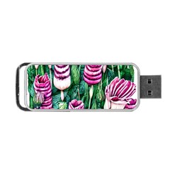 Attractive Watercolor Flowers Portable Usb Flash (one Side) by GardenOfOphir