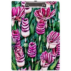 Attractive Watercolor Flowers A4 Acrylic Clipboard by GardenOfOphir