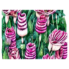 Attractive Watercolor Flowers Premium Plush Fleece Blanket (extra Small)