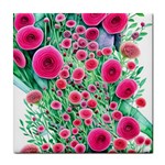 Bounty Of Brilliant Blooming Blossoms Tile Coaster Front