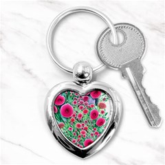 Bounty Of Brilliant Blooming Blossoms Key Chain (heart) by GardenOfOphir