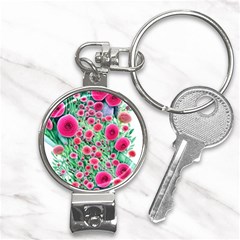 Bounty Of Brilliant Blooming Blossoms Nail Clippers Key Chain