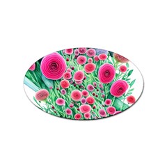 Bounty Of Brilliant Blooming Blossoms Sticker Oval (10 Pack) by GardenOfOphir