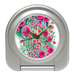 Bounty Of Brilliant Blooming Blossoms Travel Alarm Clock by GardenOfOphir