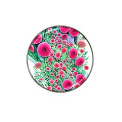 Bounty Of Brilliant Blooming Blossoms Hat Clip Ball Marker (4 Pack) by GardenOfOphir