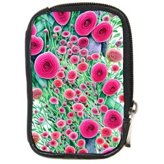 Bounty Of Brilliant Blooming Blossoms Compact Camera Leather Case by GardenOfOphir