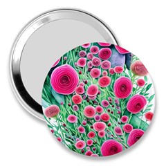 Bounty Of Brilliant Blooming Blossoms 3  Handbag Mirrors