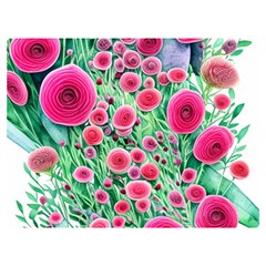 Bounty Of Brilliant Blooming Blossoms Premium Plush Fleece Blanket (extra Small)