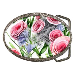 Captivating Coral Blooms Belt Buckles by GardenOfOphir