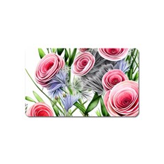 Captivating Coral Blooms Magnet (name Card) by GardenOfOphir