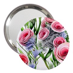 Captivating Coral Blooms 3  Handbag Mirrors by GardenOfOphir