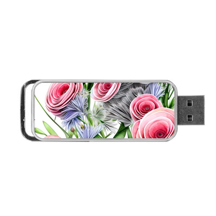 Captivating Coral Blooms Portable USB Flash (One Side)