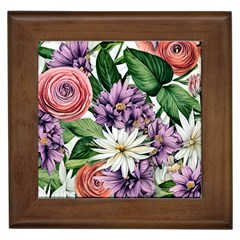 Brilliant Blushing Blossoms Framed Tile by GardenOfOphir